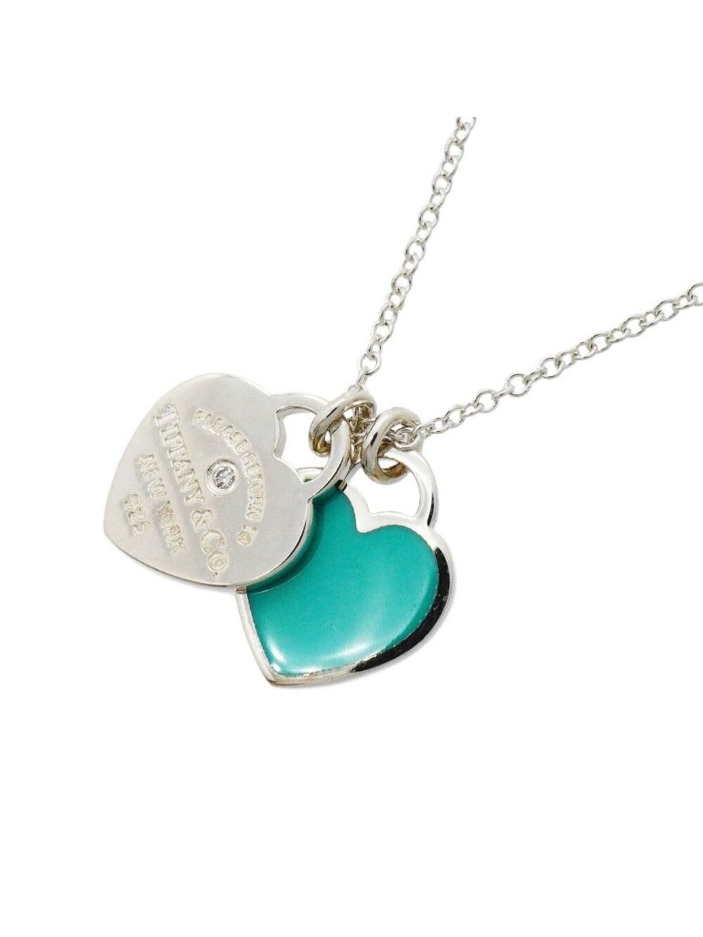 Tiffany & Co Necklace Double Return to Tiffany Heart 925 Sterling Silver